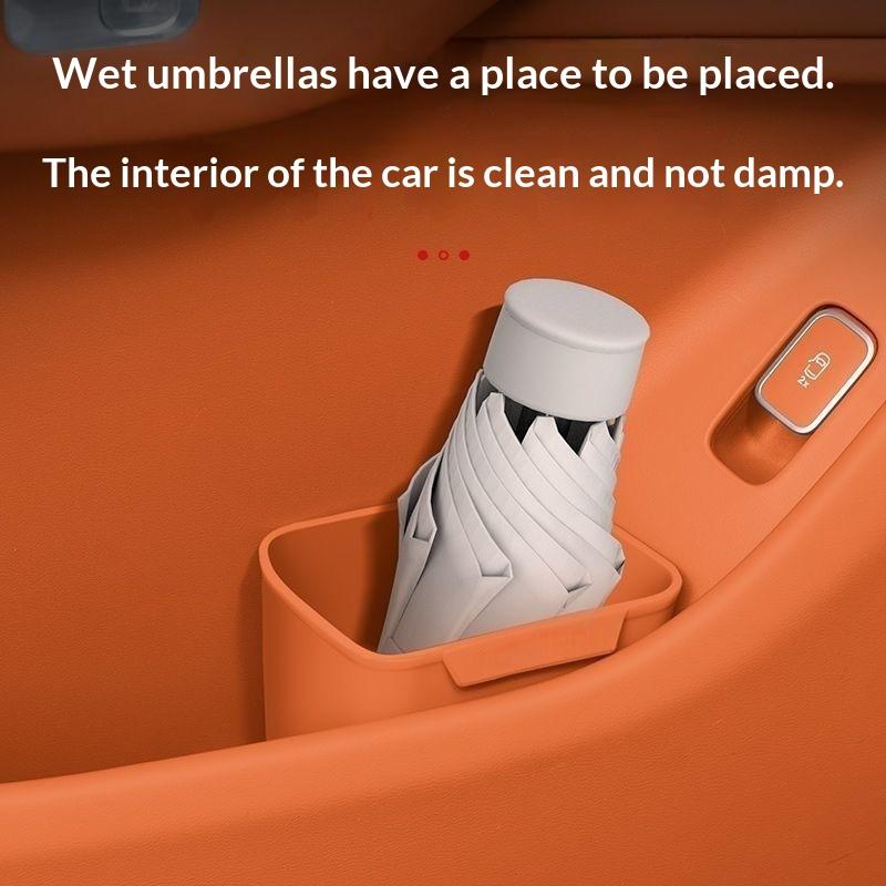 Waterproof Car Trash Can With Lid - 新しいシリコン製カードインドアカップホルダー収納ボックス、防水仕様の汎用型カーウインドア収納ボックス、傘収納バッグ。
