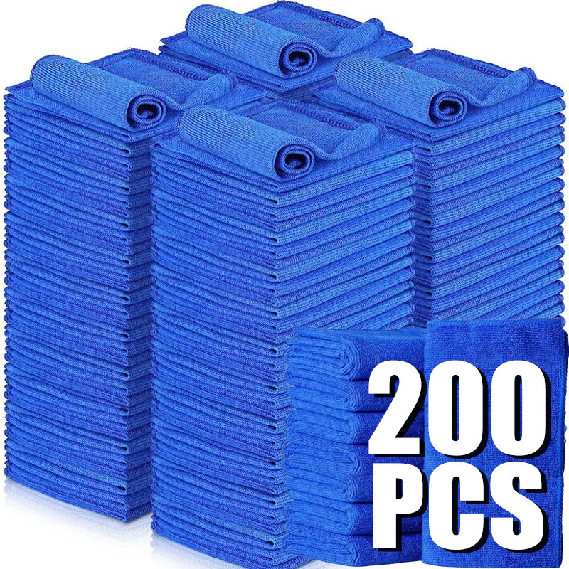 Microfiber Car Drying Towel Super Absorbent - 10/200 個マイクロファイバー車のクリーニングタオル超吸収性車の乾燥布家庭用カーケアディテイリングヘミングタオルダスターラグ