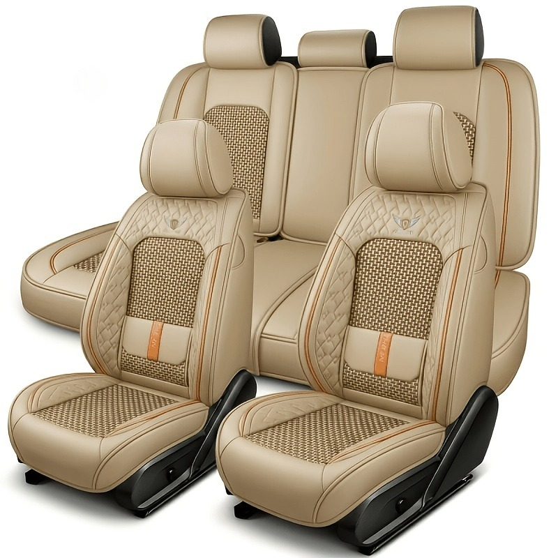 Leather Car Seat Covers Full Set Universal - ジェットールT2、ダチアジョガー、EX30、モデル3、アクセサリー、2026年ゴルG3用カーシートカバー、高級PUレザーインテリアアクセサリー、フルセット