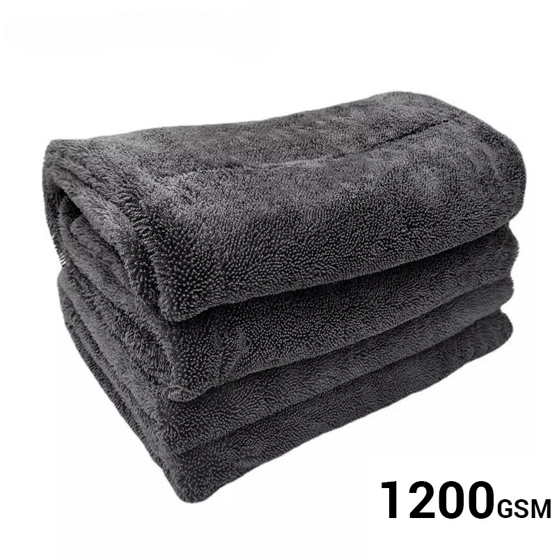 Microfiber Car Drying Towel Super Absorbent - 1200GSMカーウォッシュタオル マイクロファイバー両面超吸収クリーニング乾燥クロス 自動車洗浄アクセサリー用