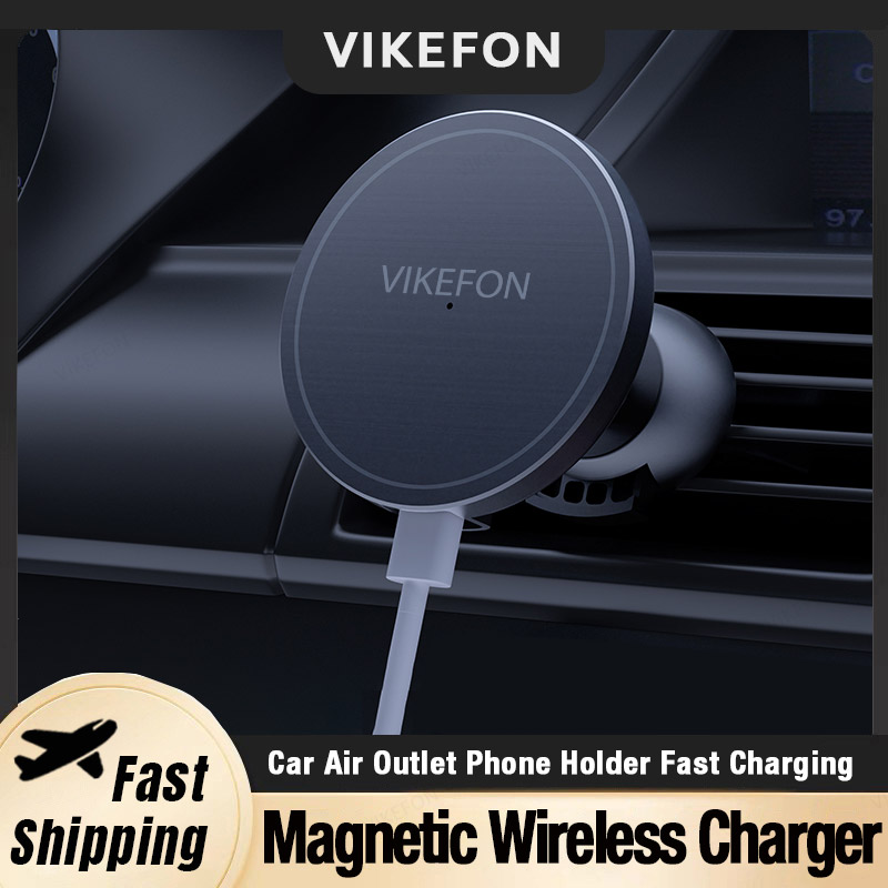 Magnetic Phone Holder For Car Vent - 車の空気出口ワイヤレス充電器電話スタンド Magsafe iPhone 16 15 14