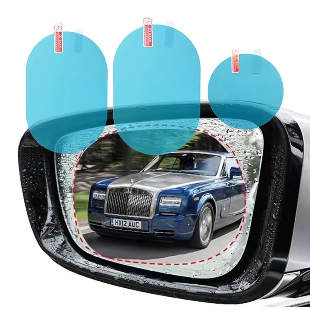 2枚または4枚入り、汎用タイプの防曇・反射防止・防水カーライ - Anti Glare Car Rearview Mirror Film のレビューと価格
