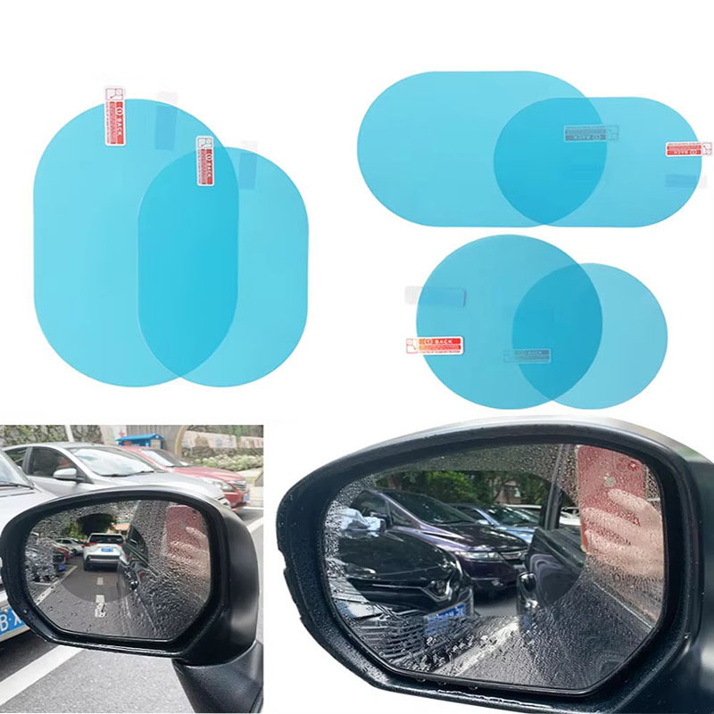 2枚または4枚入り、汎用タイプの防曇・反射防止・防水カーライ - Anti Glare Car Rearview Mirror Film のレビューと価格