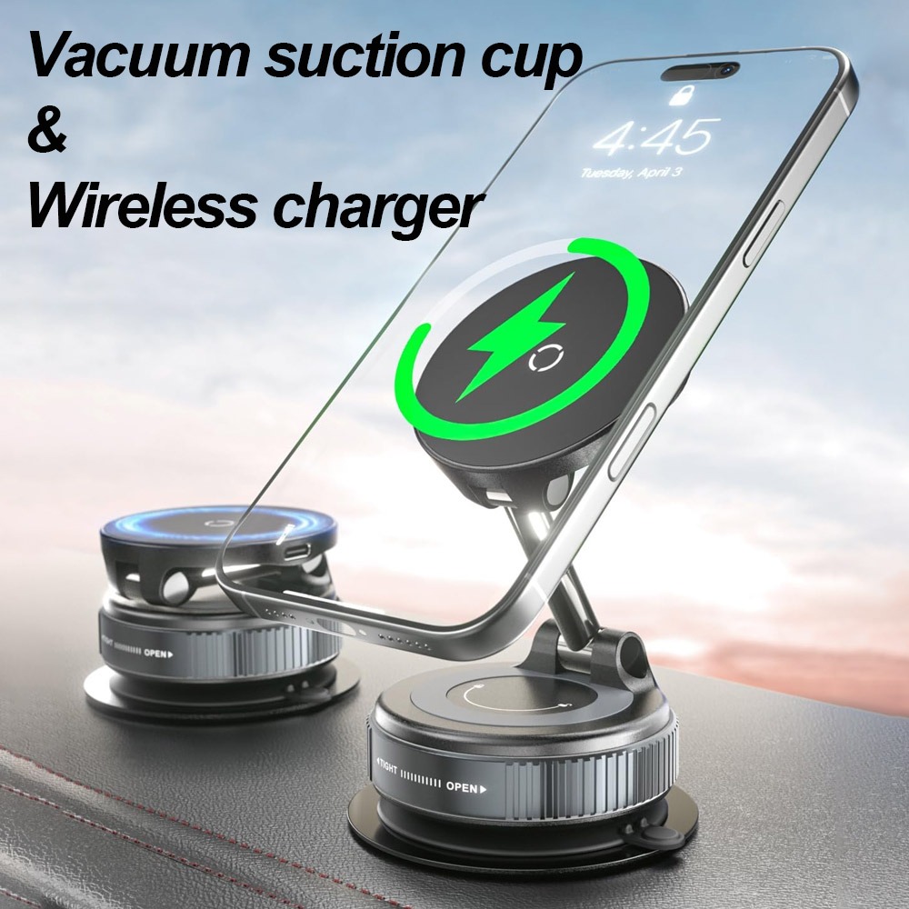 車用磁気ワイヤレス充電器電話ホルダー & 360 °   i - Wireless Car Charger Mount Fast Charging のレビューと価格