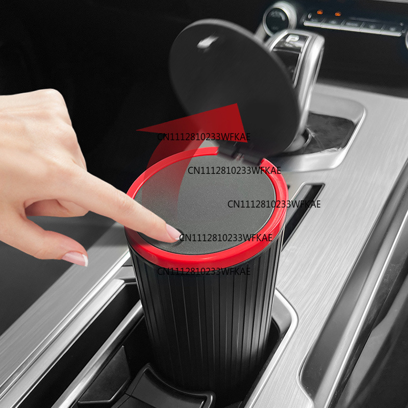 車用ゴミ箱、車内多機能収納用品、防水蓋付き車用カップ型ゴミ箱 - Waterproof Car Trash Can With Lid のレビューと価格