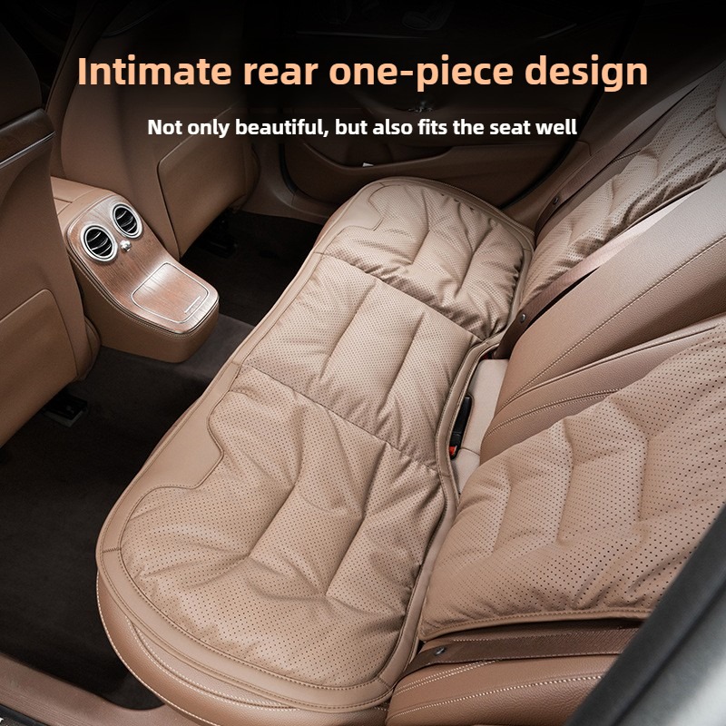 ソフトナッパレザーカーシートカバー汎用フルセットカーシートク - Leather Car Seat Covers Full Set Universal のレビューと価格