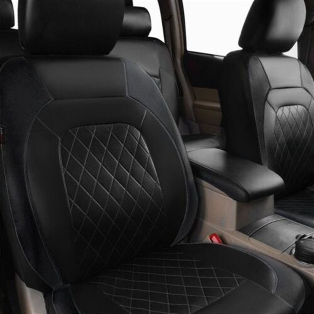 ユニバーサルカーシートカバーセット PU レザー車両クッショ - Leather Car Seat Covers Full Set Universal のレビューと価格