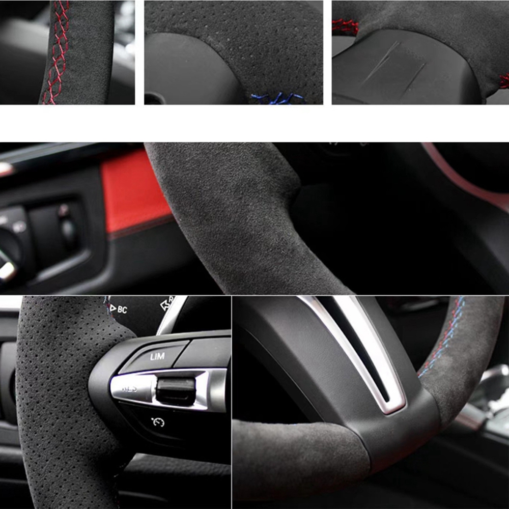 カスタマイズ車のステアリングホイールカバーアクセサリー手縫い - Car Steering Wheel Cover Anti Slip Breathable のレビューと価格