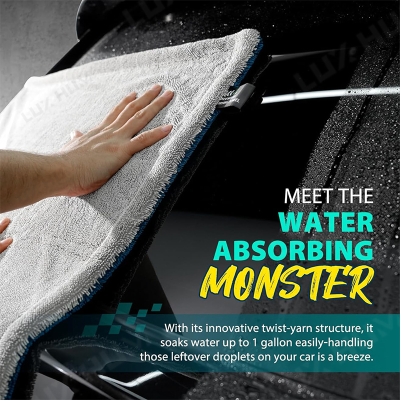 1400GSM厚手の車用乾燥タオル、マイクロファイバー超吸収 - Microfiber Car Drying Towel Super Absorbent のレビューと価格