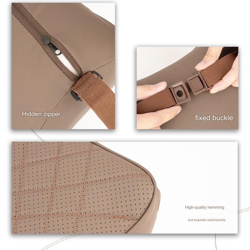 ユニバーサルレザーカーシートヘッドレスト,ネックピローヘッド - Memory Foam Car Neck Pillow Lumbar Support のレビューと価格