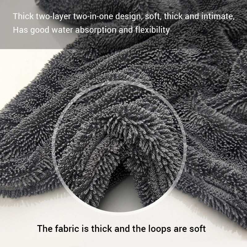 1200GSMカーウォッシュタオル マイクロファイバー両面超 - Microfiber Car Drying Towel Super Absorbent のレビューと価格