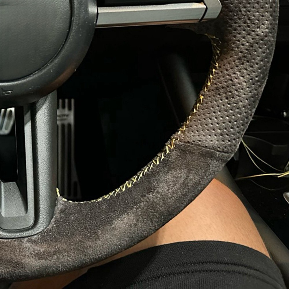 マツダ3用本革ステアリングホイールカバー,CX-30 MX- - Car Steering Wheel Cover Anti Slip Breathable のレビューと価格