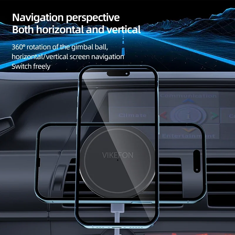 車の空気出口ワイヤレス充電器電話スタンド Magsafe i - Magnetic Phone Holder For Car Vent のレビューと価格