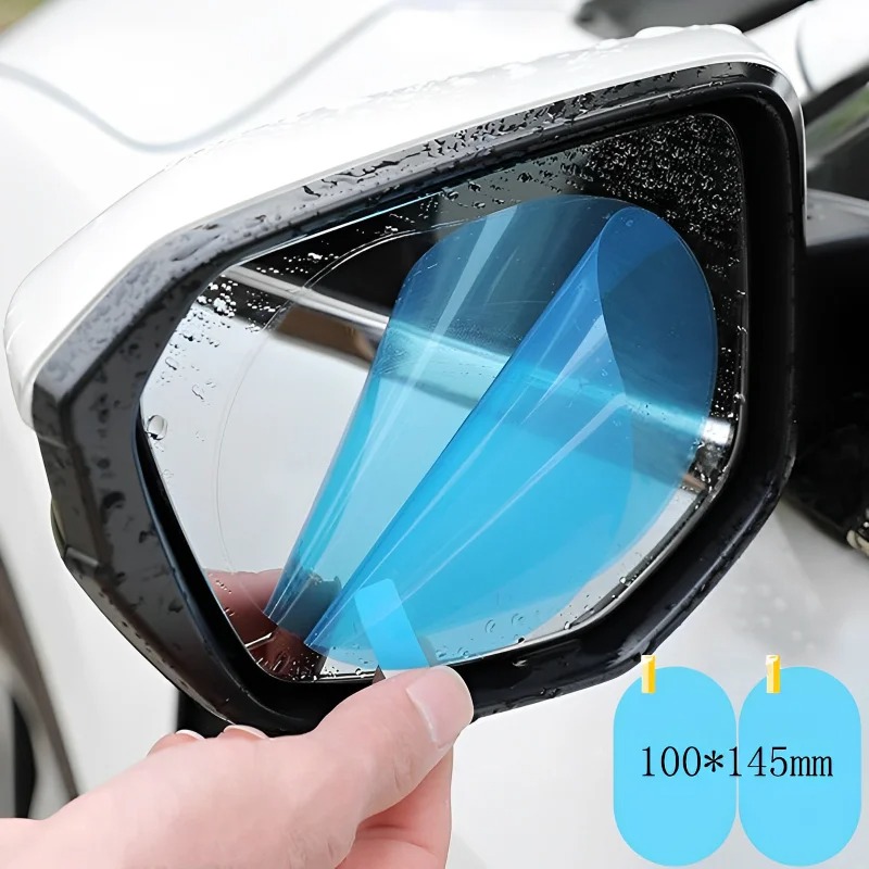 ナノコーティングカーミラー保護ステッカー、雨よけ防水曇り止め - Anti Glare Car Rearview Mirror Film のレビューと価格