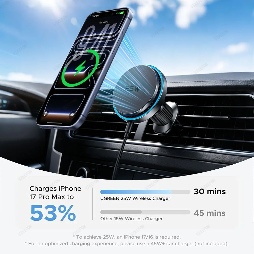 MagSafe対応 iPhone 17、16、15、14、1 - Magnetic Phone Holder For Car Vent のレビューと価格