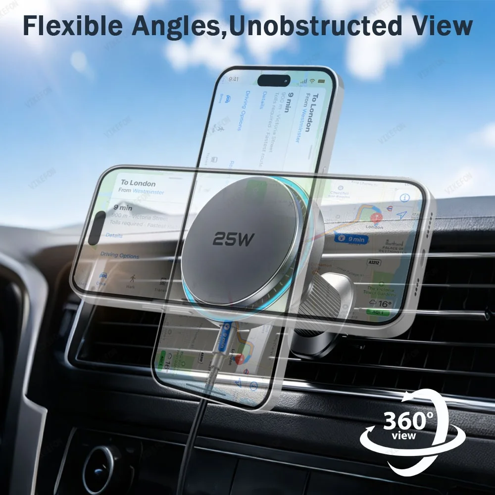MagSafe対応 iPhone 17、16、15、14、1 - Magnetic Phone Holder For Car Vent のレビューと価格